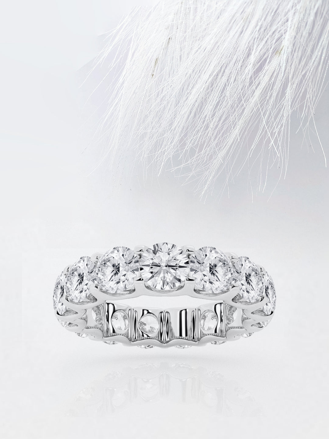 Round FG - VS2 Lab Grown Diamond Full Eternity Wedding Band - Doozy Diamonds