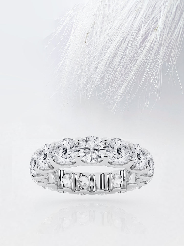 Round FG - VS2 Lab Grown Diamond Full Eternity Wedding Band - Doozy Diamonds
