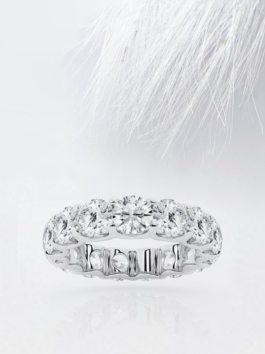 Round FG - VS2 Lab Grown Diamond Full Eternity Wedding Band - Doozy Diamonds