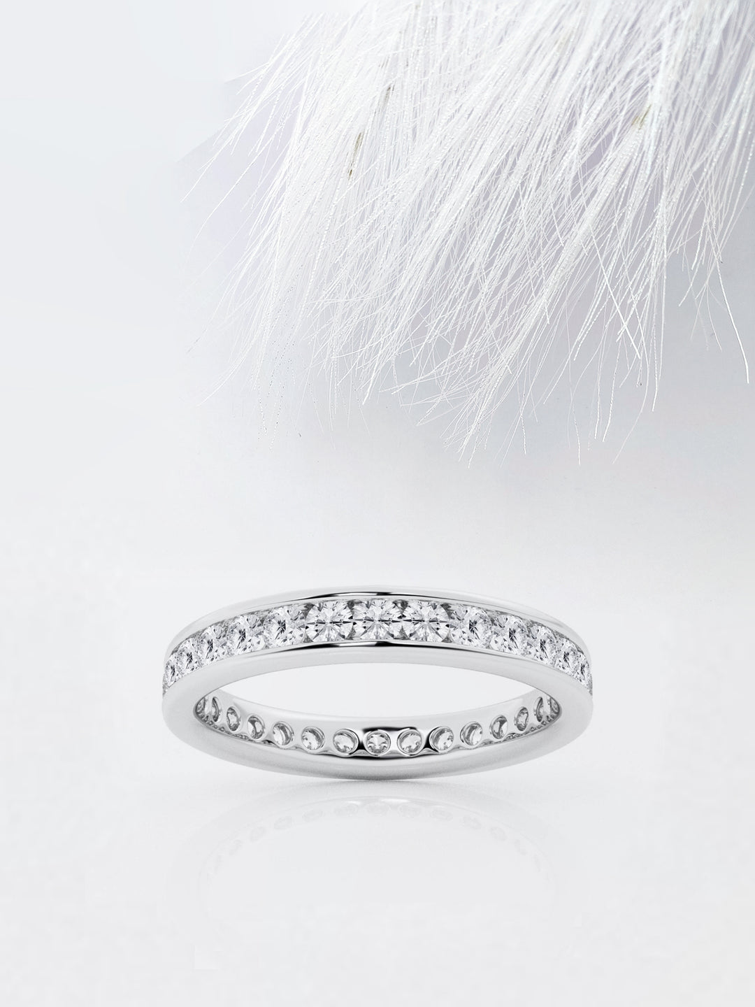 Round FG - VS2 Lab Grown Diamond Channel Set Wedding Band - Doozy Diamonds