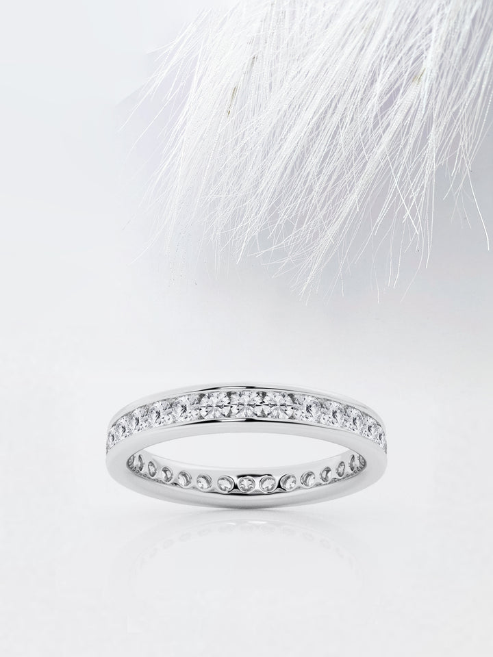 Round FG - VS2 Lab Grown Diamond Channel Set Wedding Band - Doozy Diamonds