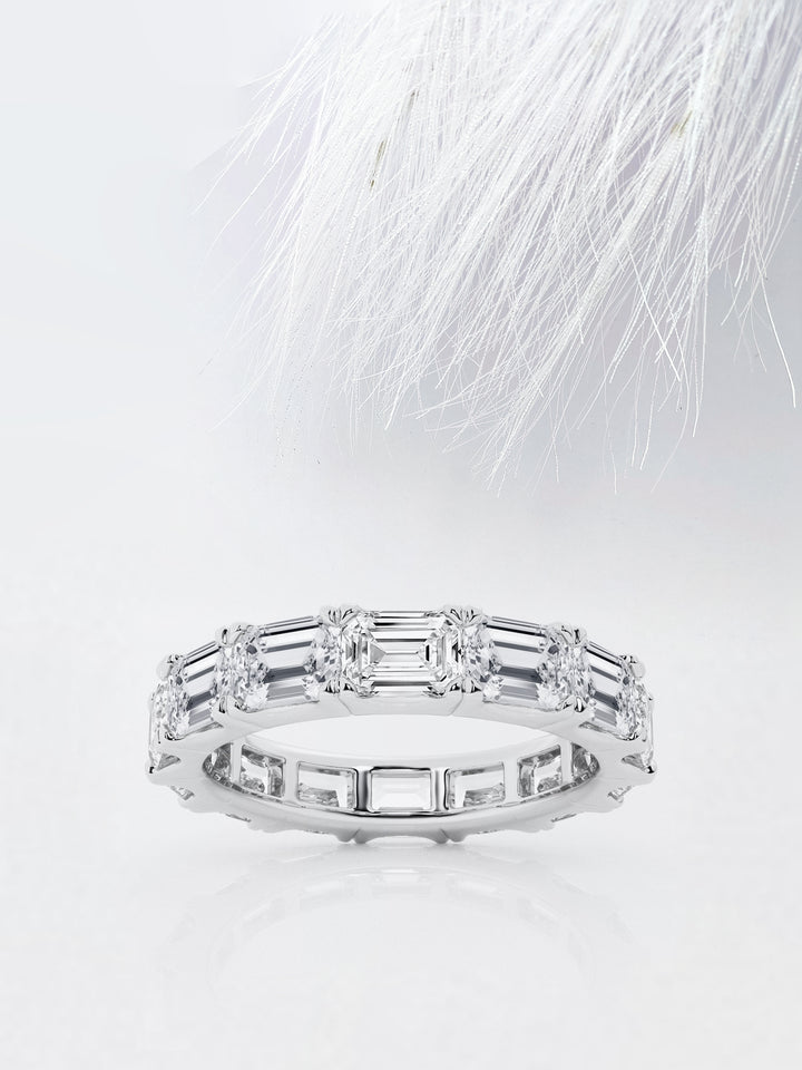 Emerald East - West FG - VS2 Lab Grown Diamond Full Eternity Wedding Band - Doozy Diamonds
