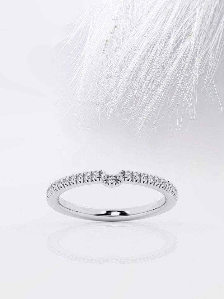 Round FG - VS2 Lab Grown Diamond French Pave Stacking Band - Doozy Diamonds