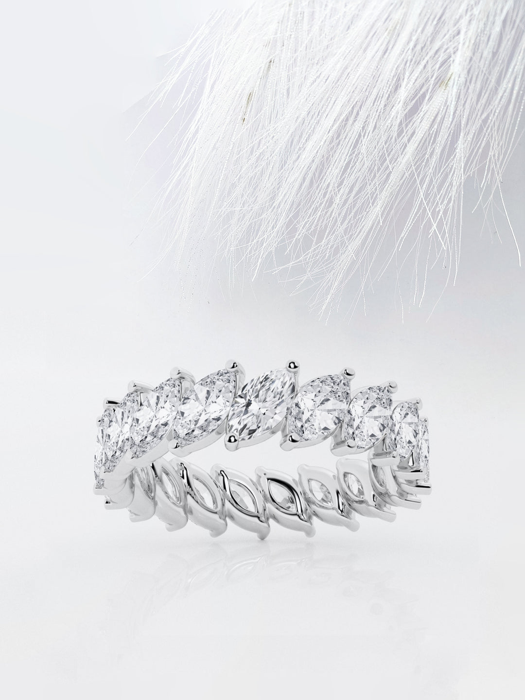Marquise FG - VS2 Lab Grown Diamond Full Eternity Wedding Band - Doozy Diamonds