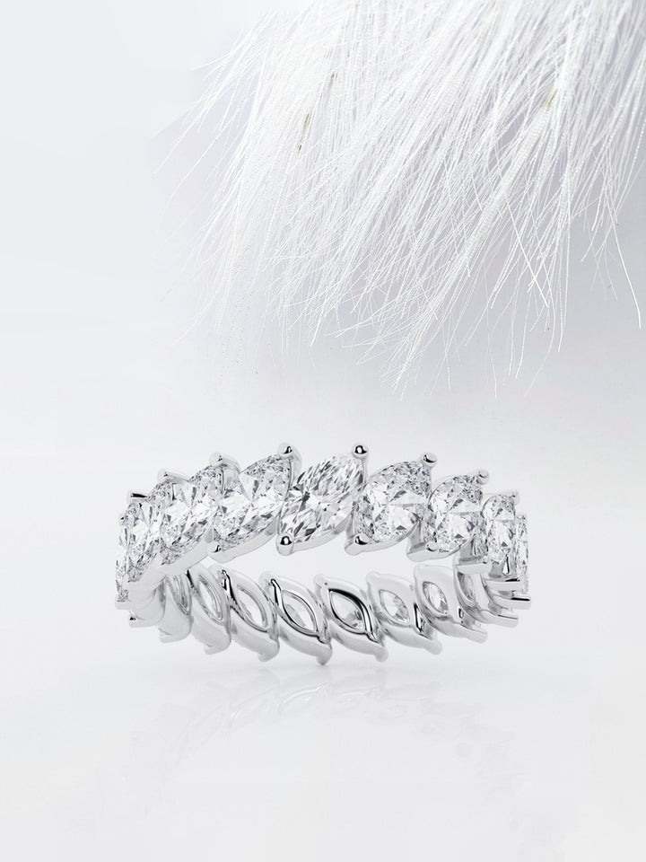 Marquise FG - VS2 Lab Grown Diamond Full Eternity Wedding Band - Doozy Diamonds