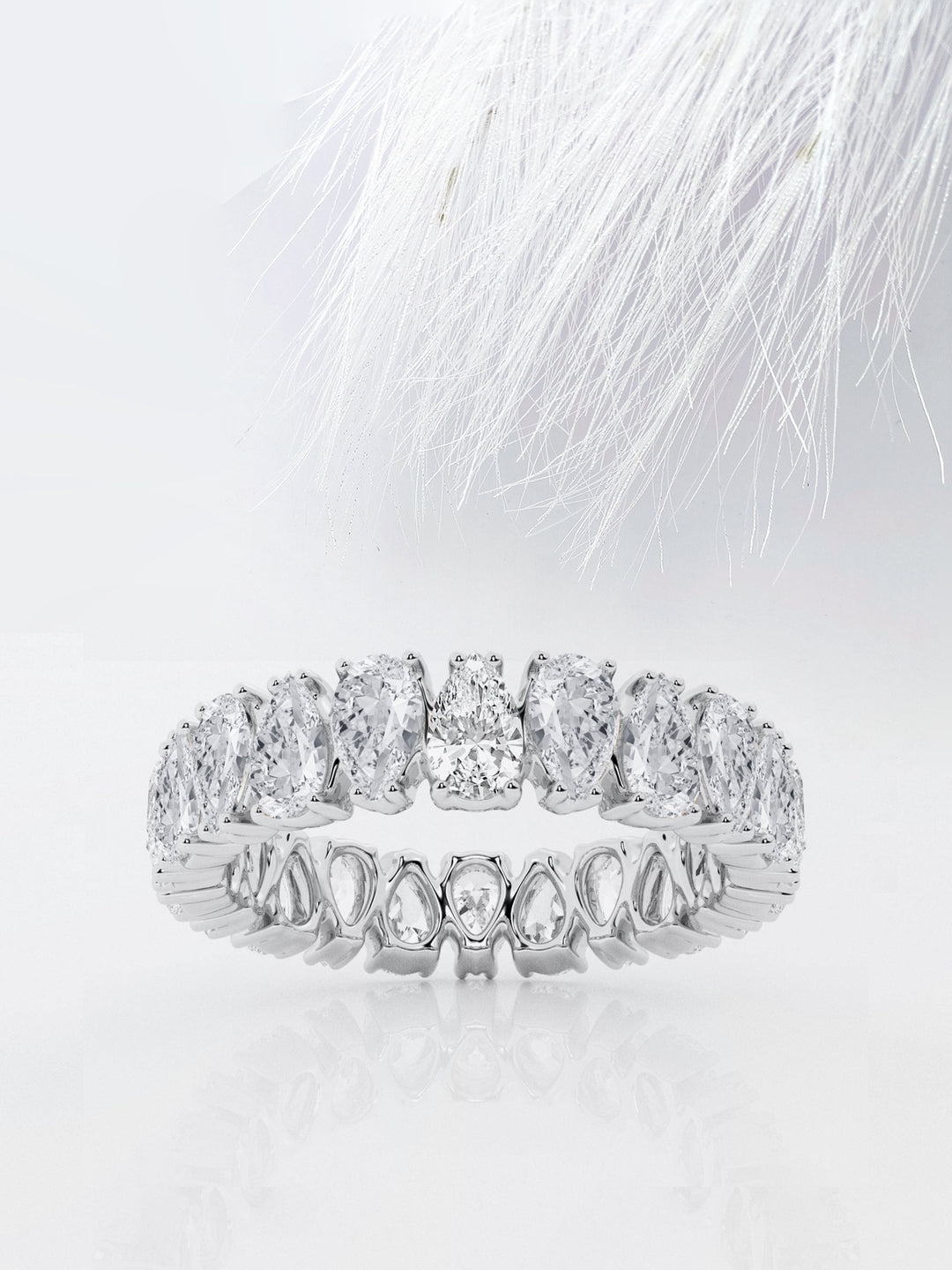 Pear FG - VS2 Lab Grown Diamond Alternative Eternity Band - Doozy Diamonds