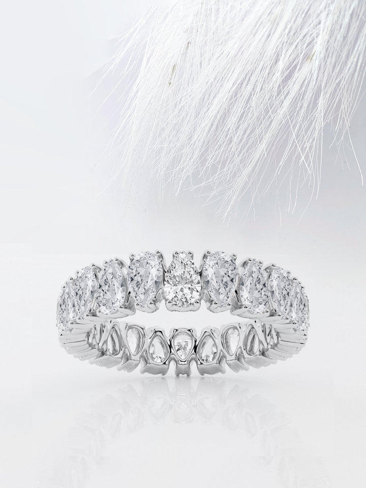 Pear FG - VS2 Lab Grown Diamond Alternative Eternity Band - Doozy Diamonds