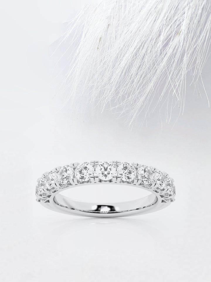 Round FG - VS2 Lab Grown Diamond Half Eternity Wedding Band - Doozy Diamonds