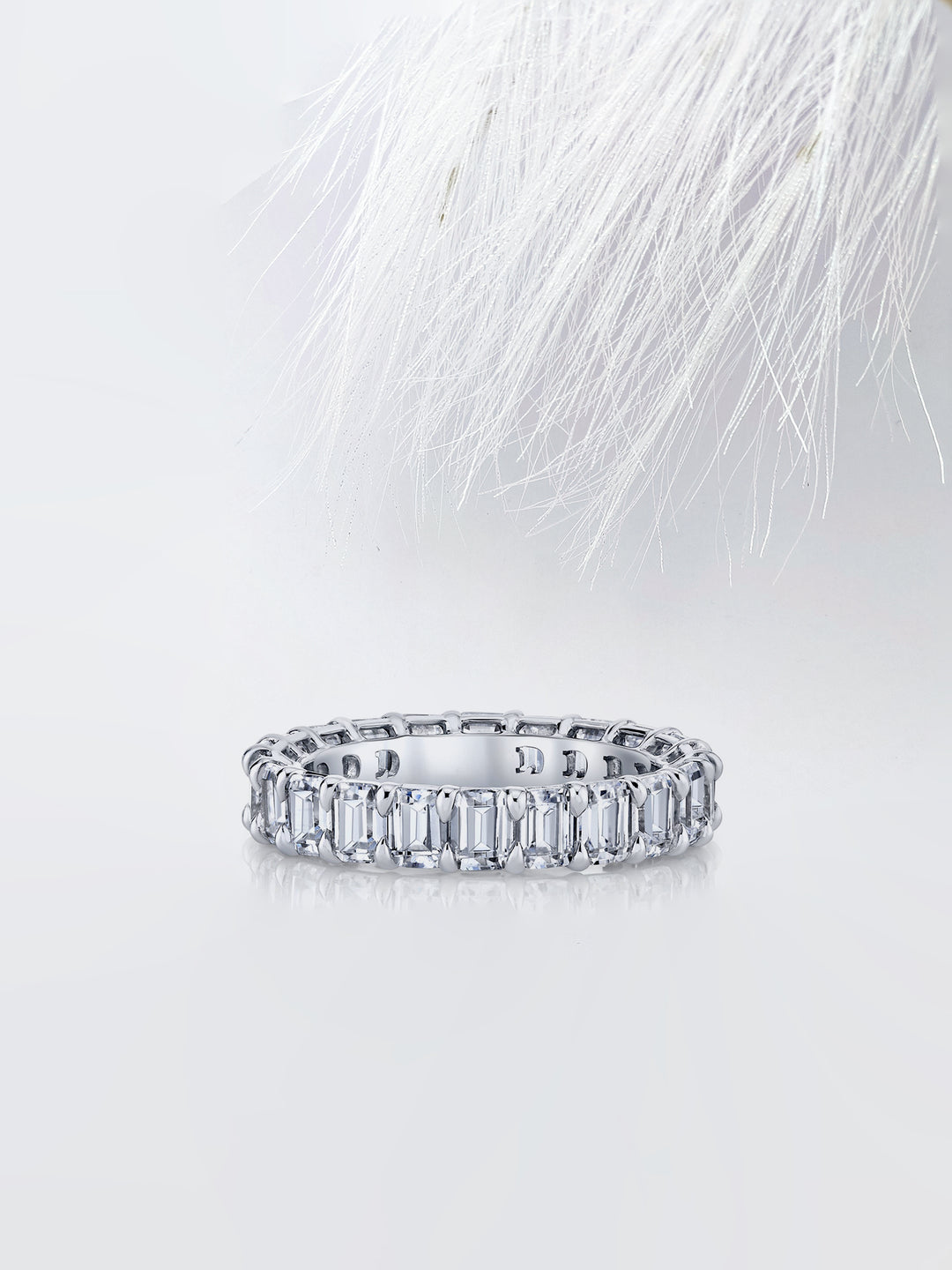 Emerald FG - VS1 Lab Grown Diamond Full Eternity Wedding Band - Doozy Diamonds