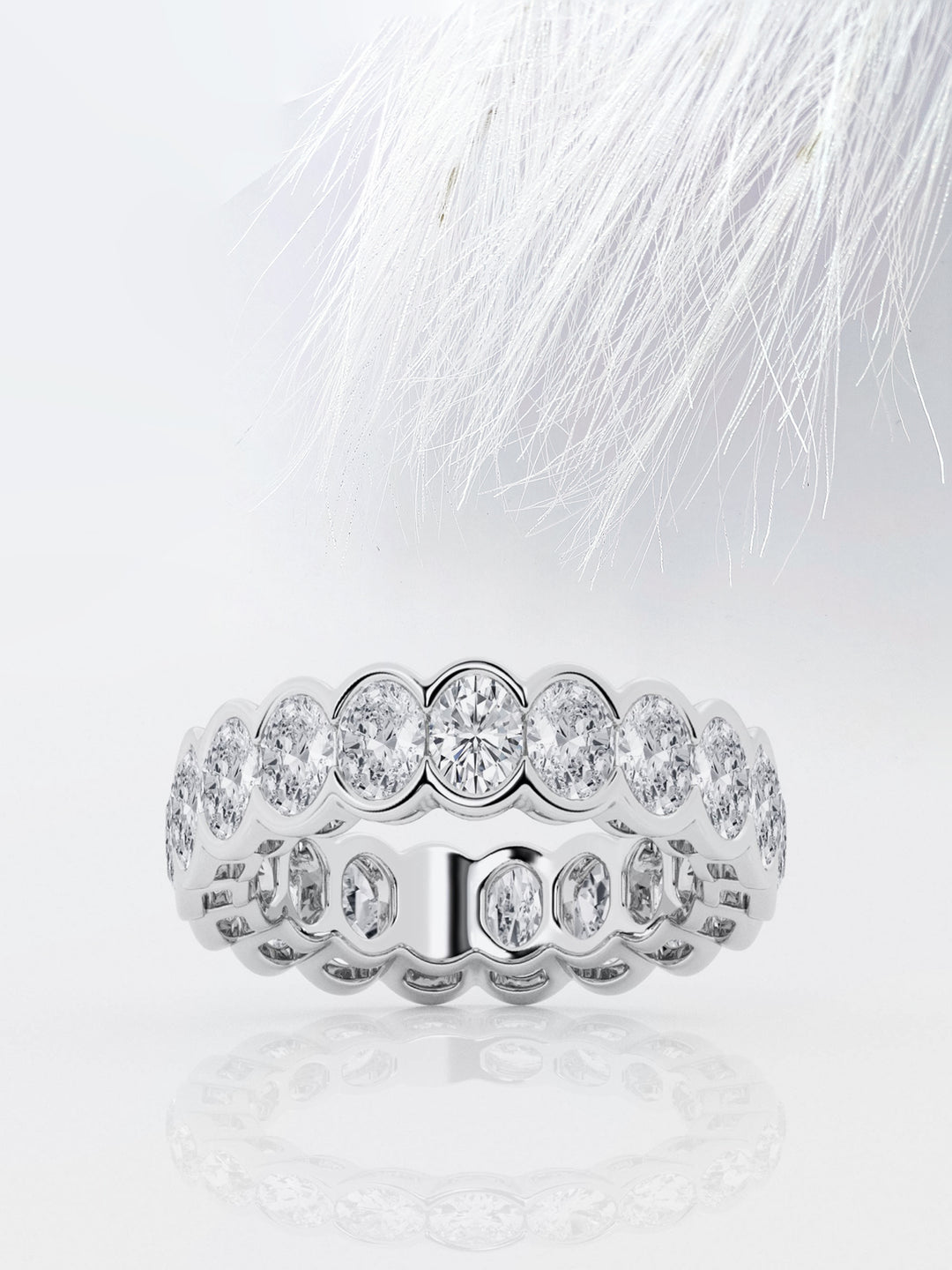 Oval FG - VS2 Lab Grown Diamond Bezel Set Eternity Band - Doozy Diamonds