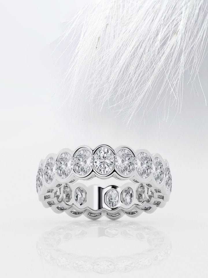 Oval FG - VS2 Lab Grown Diamond Bezel Set Eternity Band - Doozy Diamonds