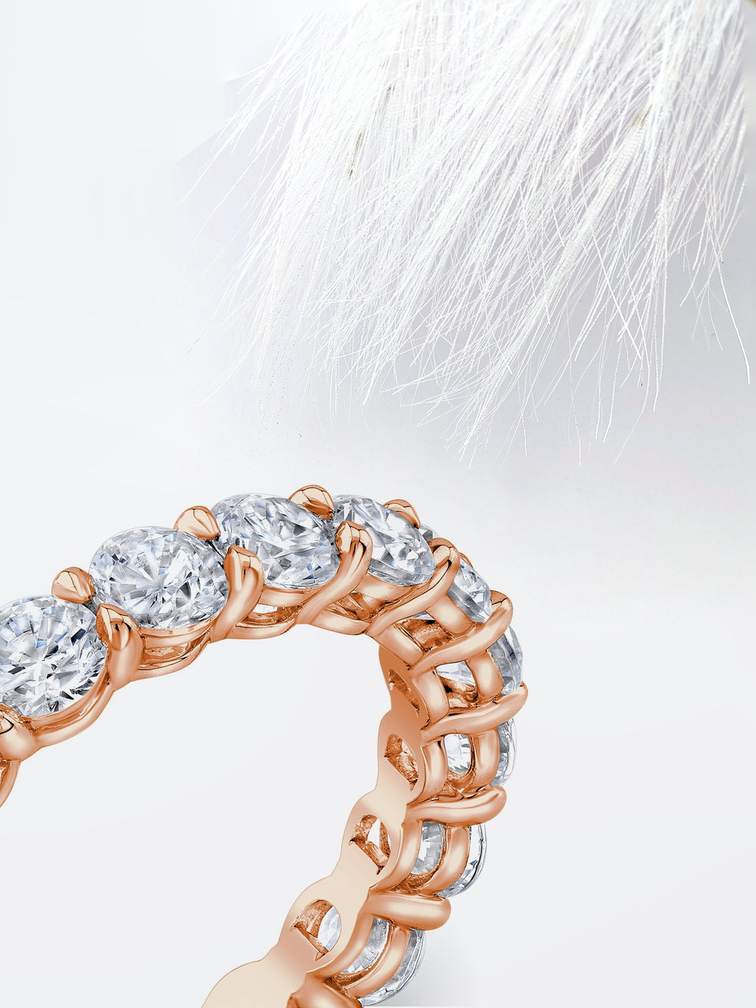 Round FG - VS1 Lab Grown Diamond Full Eternity Dainty Band - Doozy Diamonds