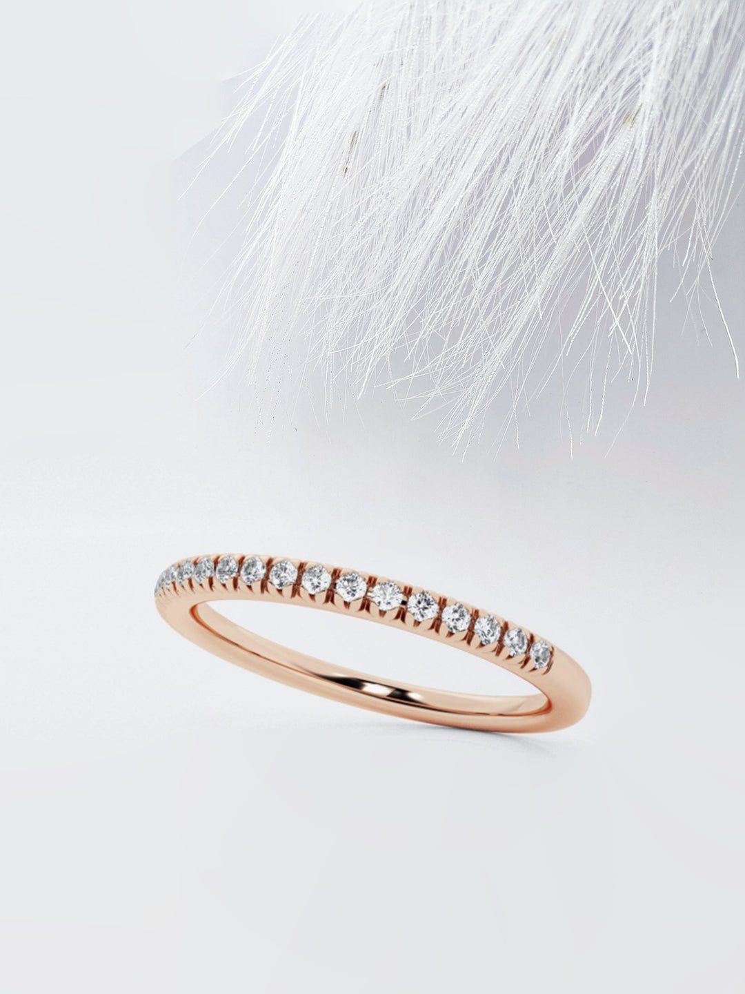 Round FG - VS2 Lab Grown Diamond Half Eternity Wedding Band - Doozy Diamonds