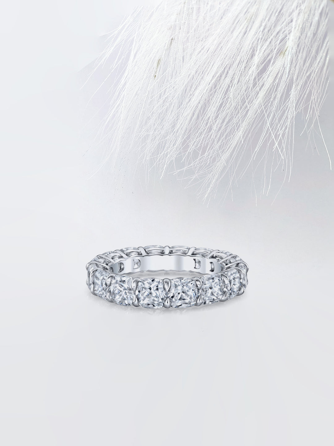 Cushion FG - VS1 Lab Grown Diamond Full Eternity Wedding Band - Doozy Diamonds