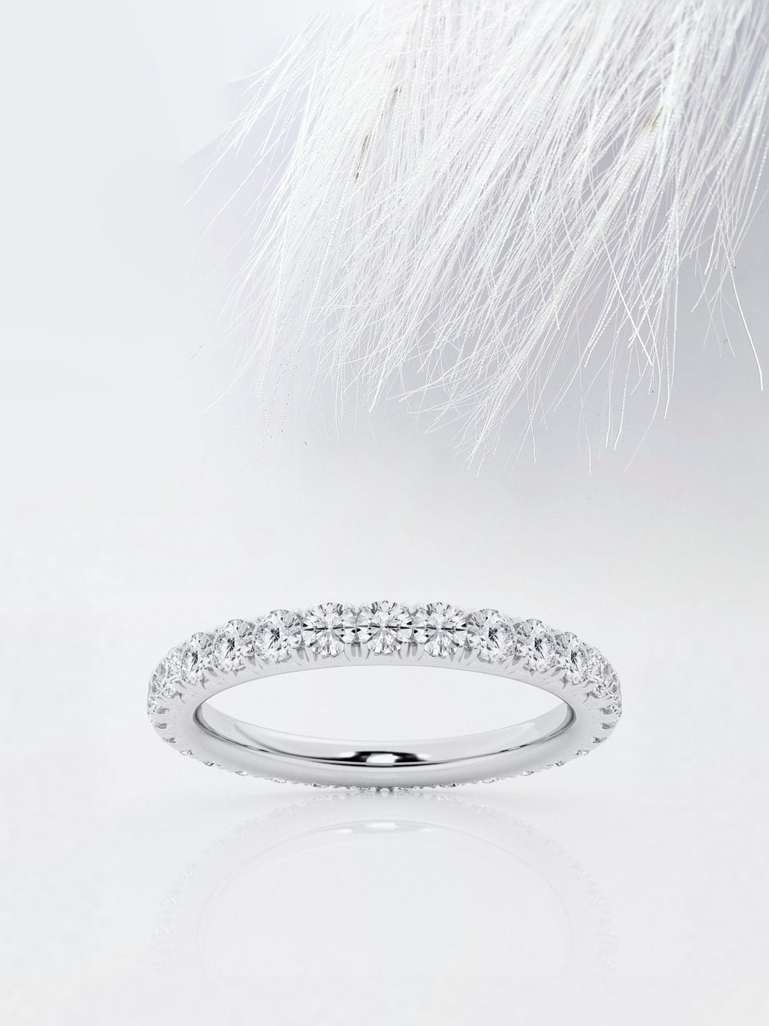 Round FG - VS2 Lab Grown Diamond Full Eternity Wedding Band - Doozy Diamonds