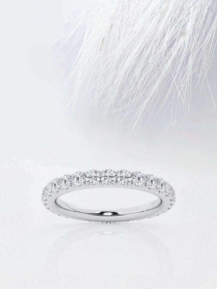 Round FG - VS2 Lab Grown Diamond Full Eternity Wedding Band - Doozy Diamonds