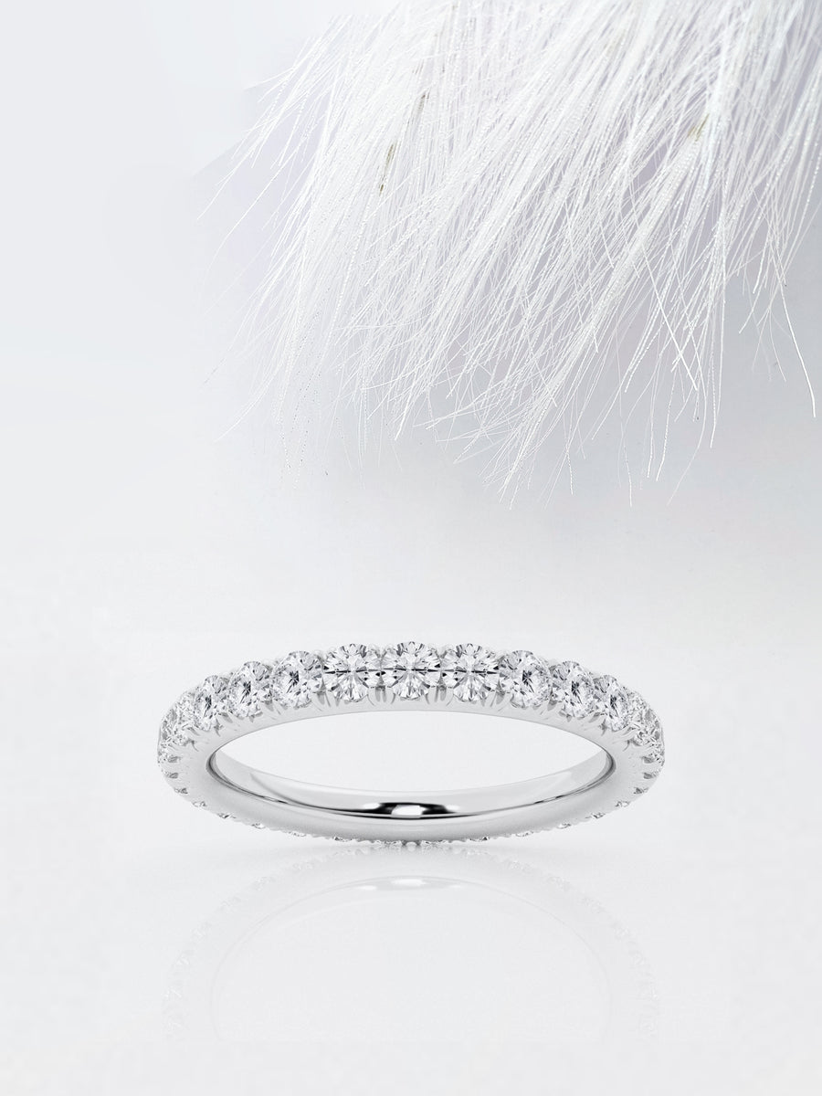 Round FG - VS2 Lab Grown Diamond Full Eternity Wedding Band - Doozy Diamonds