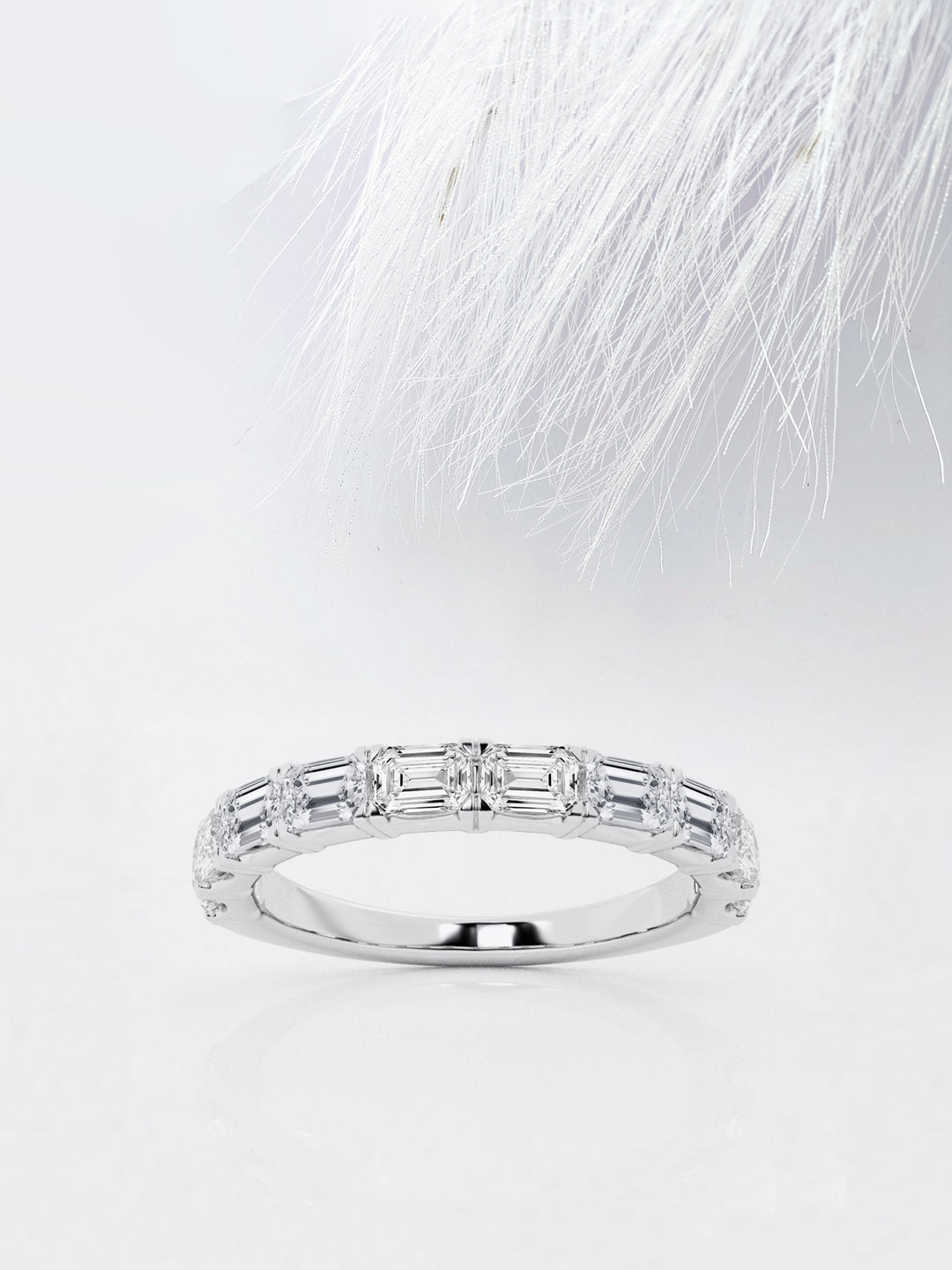 Emerald FG - VS2 Lab Grown Diamond East To West Eternity Band For Women - Doozy Diamonds