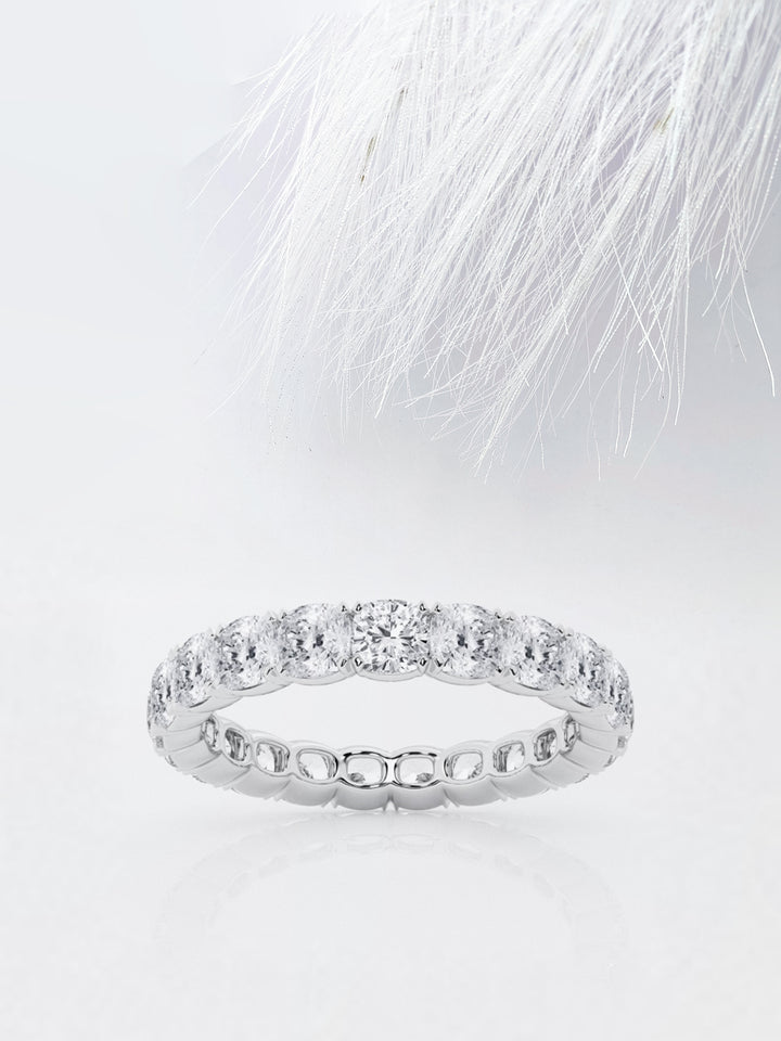 Cushion FG - VS2 Lab Grown Diamond Full Eternity Wedding Band - Doozy Diamonds