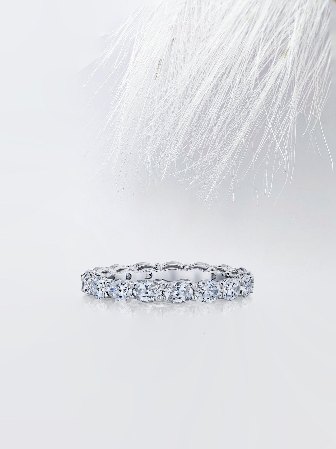Oval FG - VS1 Lab Grown Diamond Full Eternity Wedding Band - Doozy Diamonds