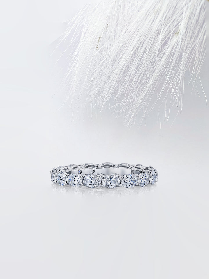 Oval FG - VS1 Lab Grown Diamond Full Eternity Wedding Band - Doozy Diamonds