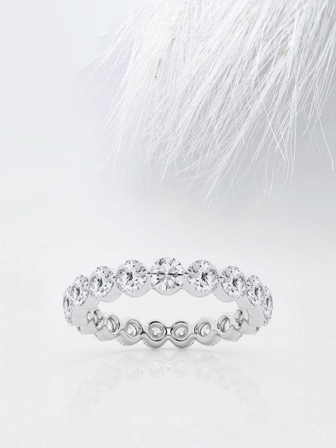 Round FG - VS2 Lab Grown Diamond Full Eternity Wedding Band - Doozy Diamonds