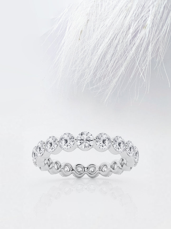 Round FG - VS2 Lab Grown Diamond Full Eternity Wedding Band - Doozy Diamonds