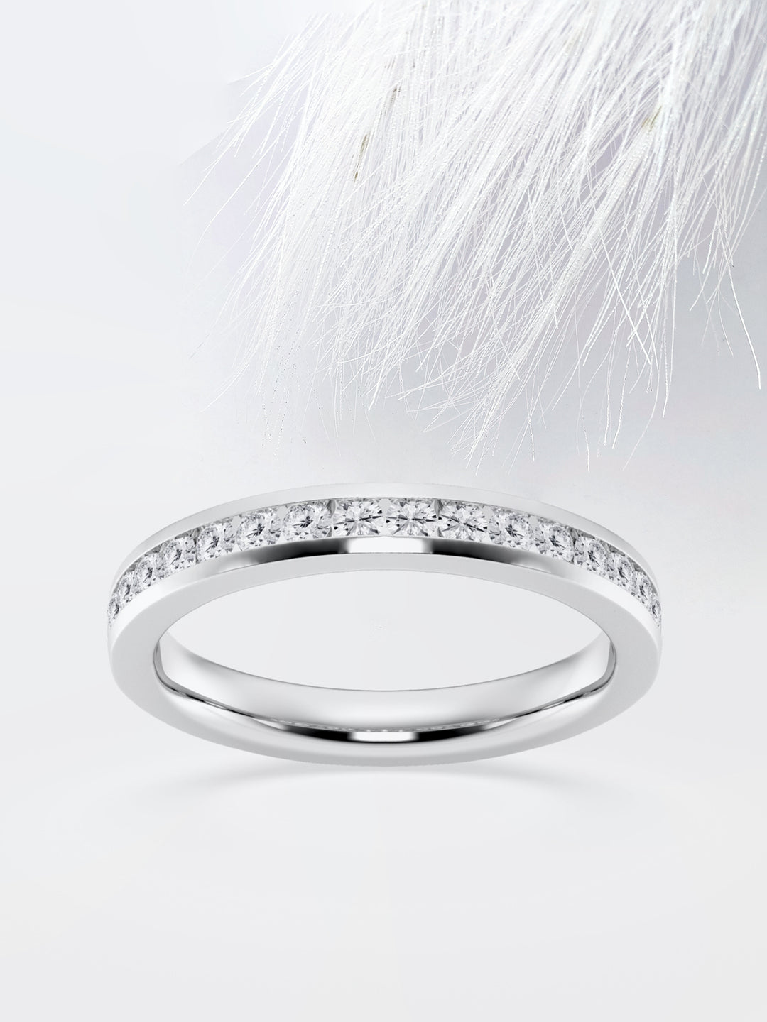 Round FG - VS2 Lab Grown Channel Set Half Eternity Band - Doozy Diamonds