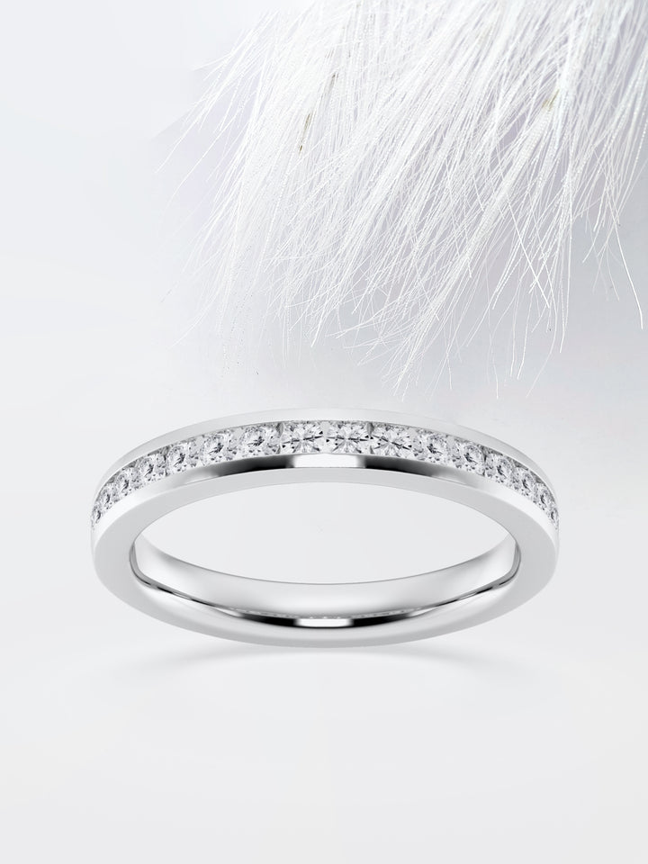 Round FG - VS2 Lab Grown Channel Set Half Eternity Band - Doozy Diamonds