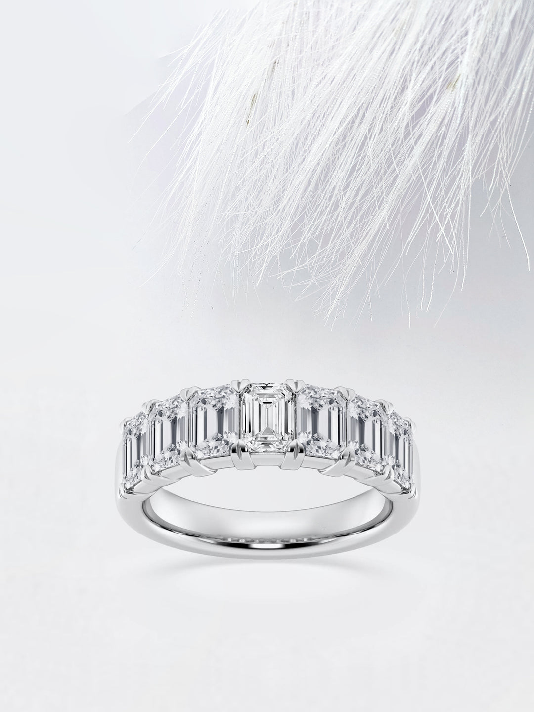 Emerald FG - VS2 Lab Grown Diamond Seven Stone Wedding Band - Doozy Diamonds
