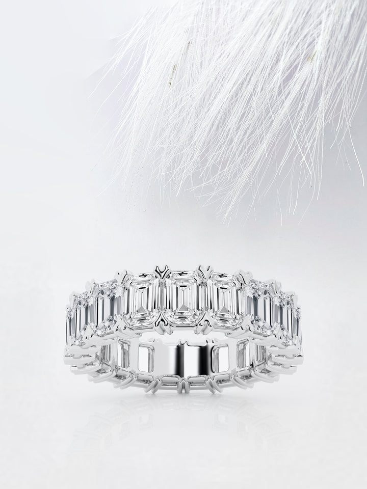 Emerald FG - VS2 Lab Grown Diamond Eternity Wedding Band - Doozy Diamonds