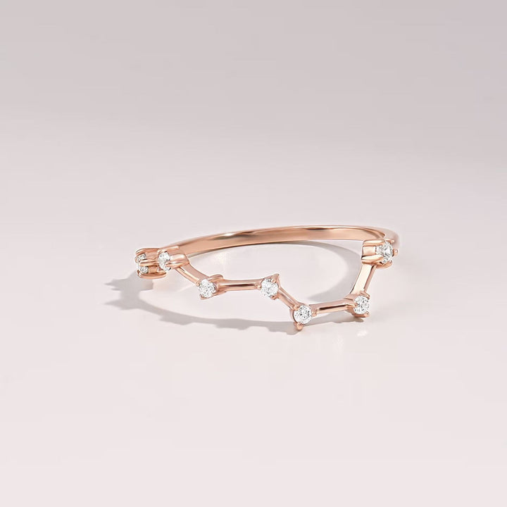 Lab-Grown Diamond Constellation Ring for Women 14k Solid Gold