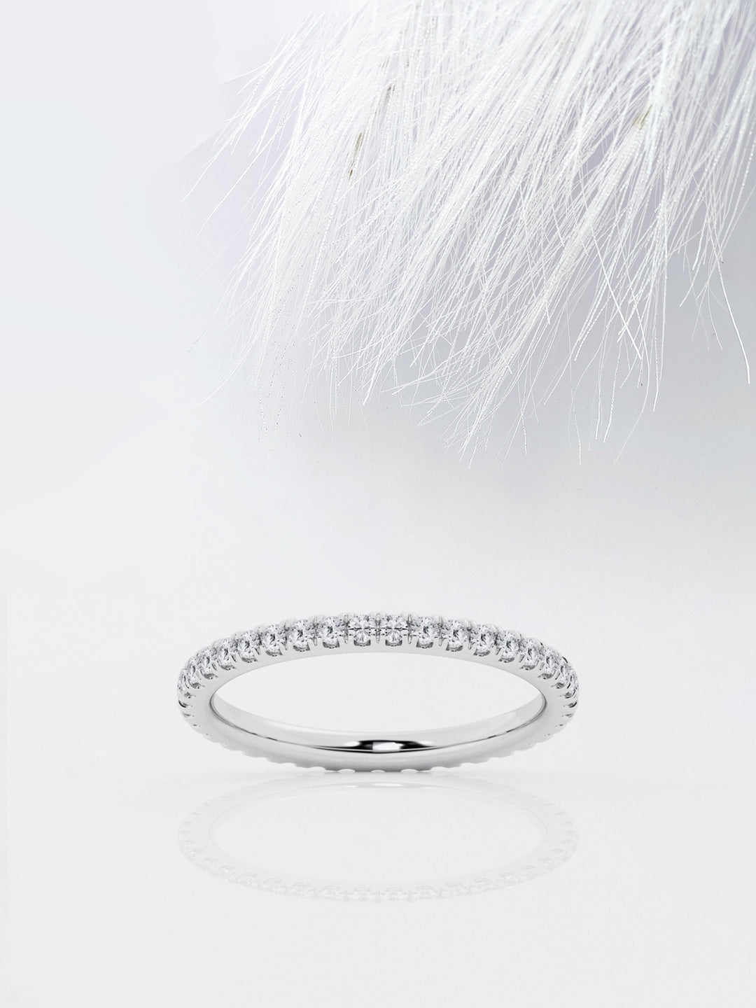 Round FG - VS2 Lab Grown Diamond Full Eternity Dainty Band - Doozy Diamonds