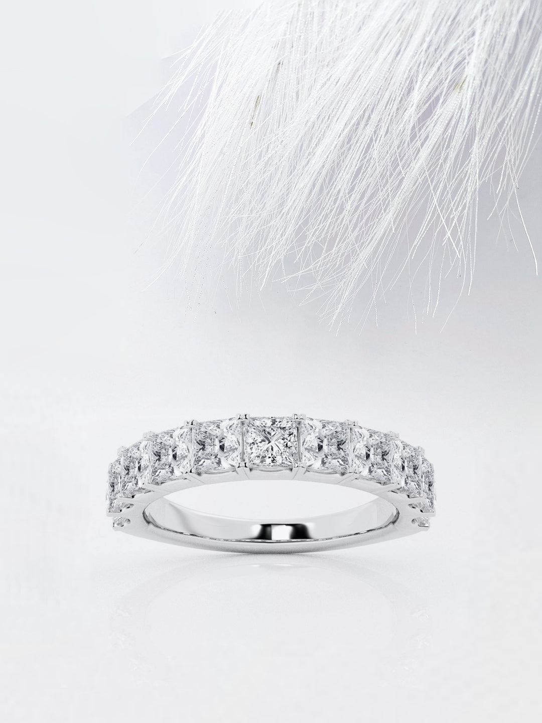 Princess FG - VS2 Lab Grown Diamond Half Eternity Wedding Band - Doozy Diamonds