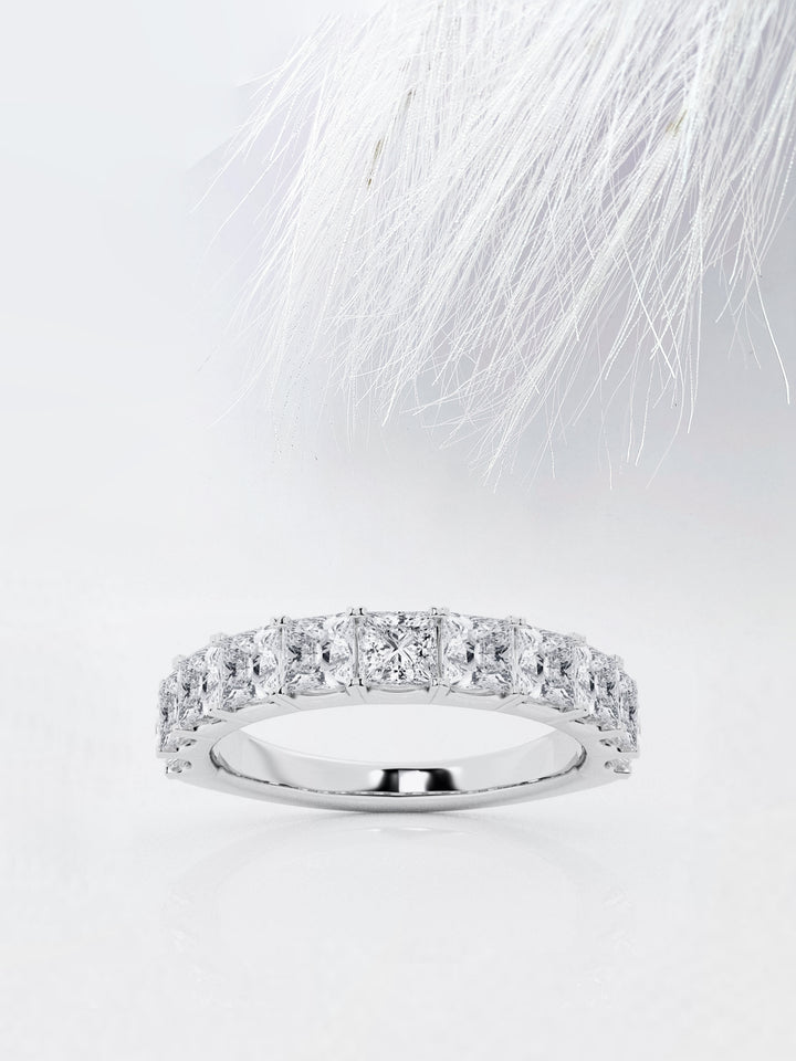 Princess FG - VS2 Lab Grown Diamond Half Eternity Wedding Band - Doozy Diamonds