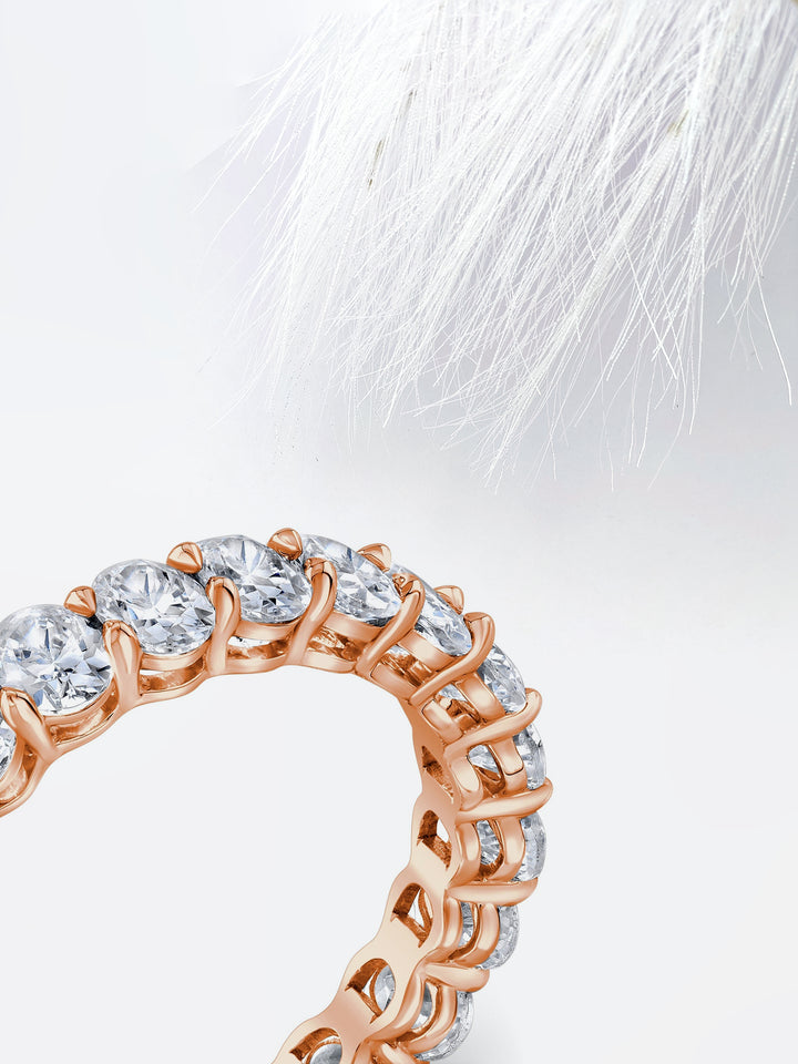 Oval FG - VS1 Lab Grown Diamond Full Eternity Wedding Band - Doozy Diamonds