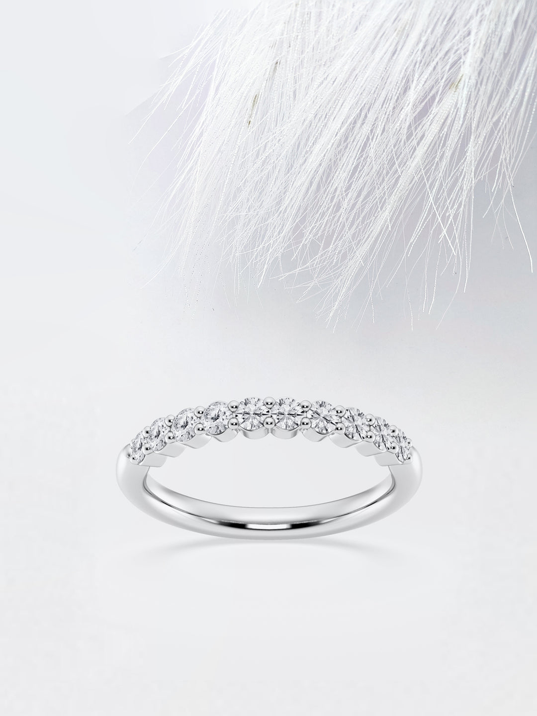 Round FG - VS2 Lab Grown Diamond Prong Set Wedding Band - Doozy Diamonds