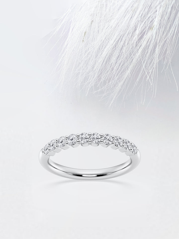 Round FG - VS2 Lab Grown Diamond Prong Set Wedding Band - Doozy Diamonds