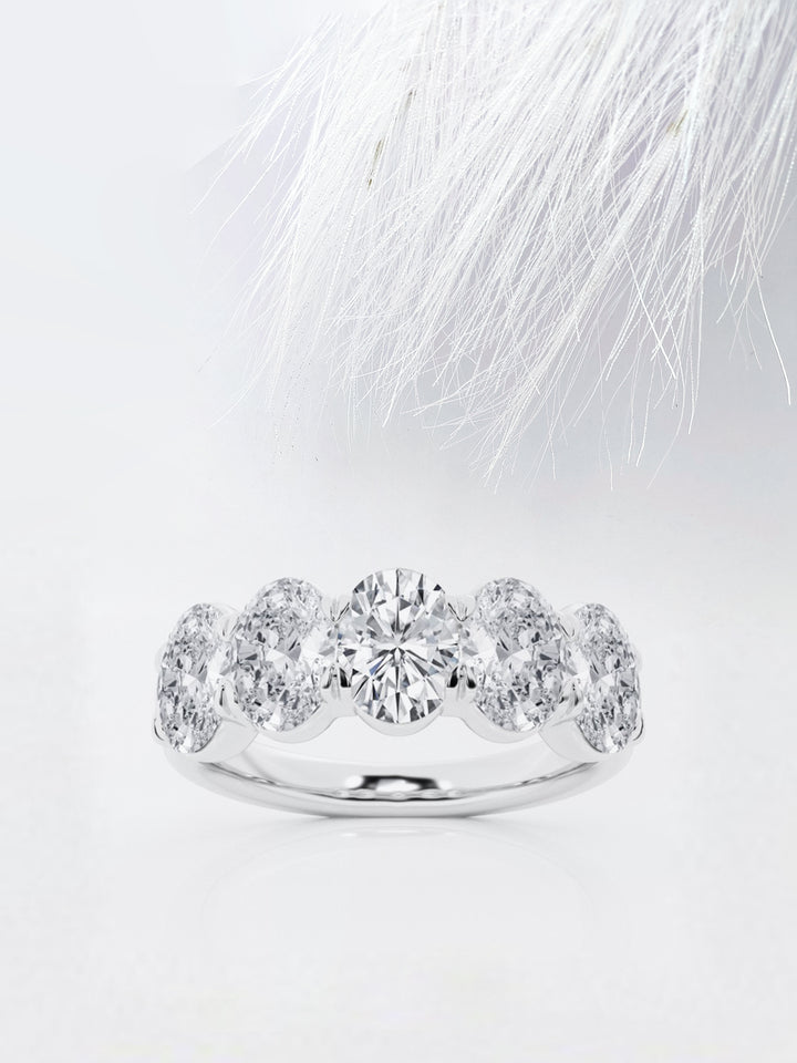 Oval FG - VS2 Lab Grown Diamond Full Eternity Wedding Band - Doozy Diamonds