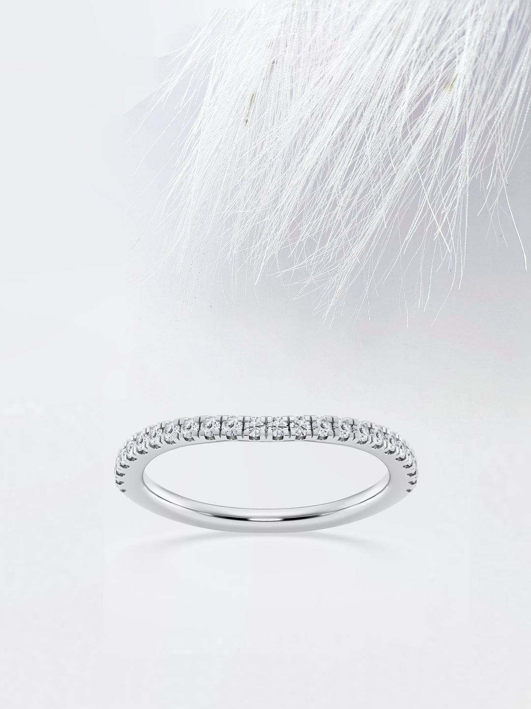 Round FG - VS2 Lab Grown Diamond Curved Eternity Band - Doozy Diamonds