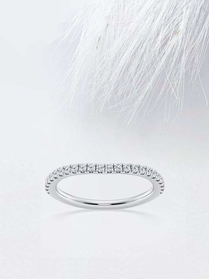 Round FG - VS2 Lab Grown Diamond Curved Eternity Band - Doozy Diamonds