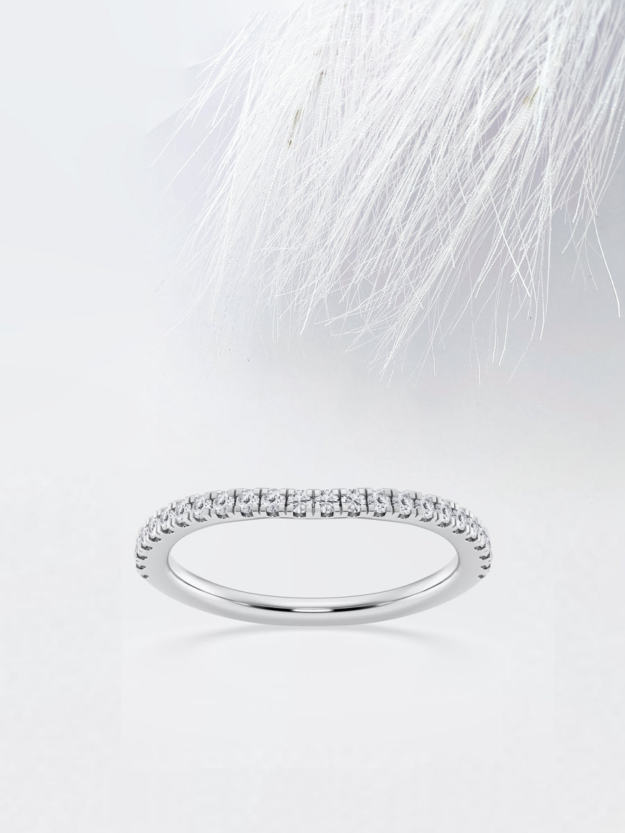 Round FG - VS2 Lab Grown Diamond Curved Eternity Band - Doozy Diamonds