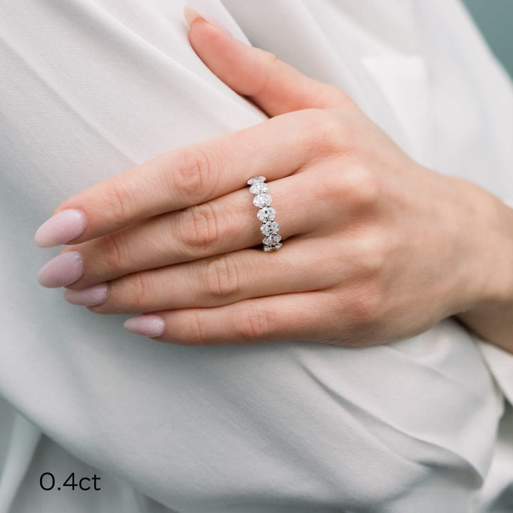 Oval DE - VS1 Lab Grown Diamond Full Eternity Wedding Band - Doozy Diamonds