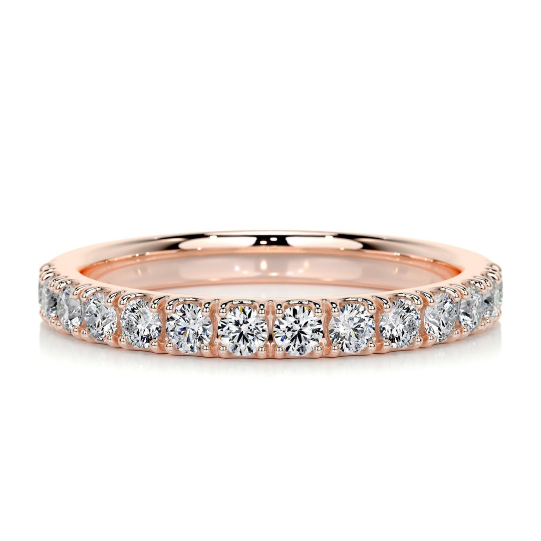 Sustainable round brilliant diamond wedding ring