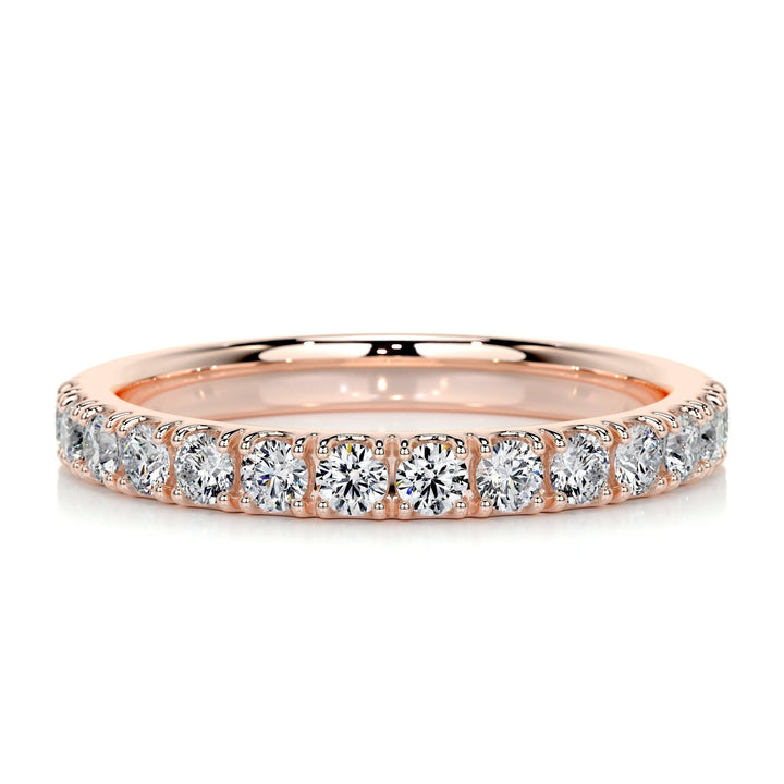 Sustainable round brilliant diamond wedding ring