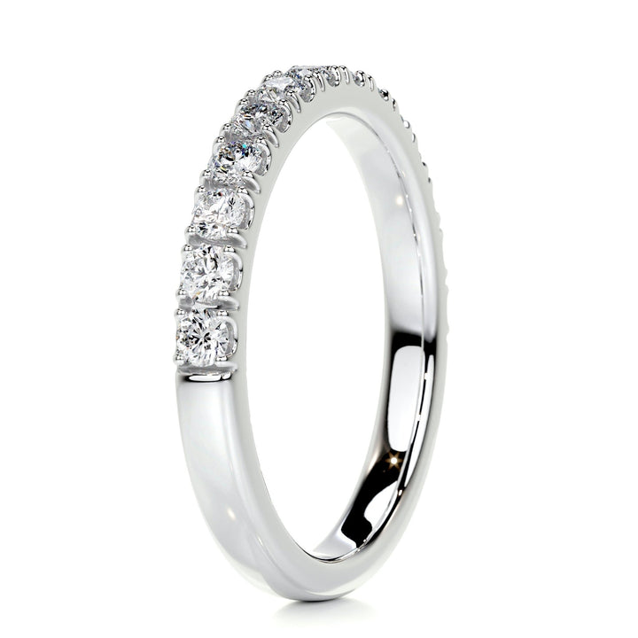 Handcrafted Round Brilliant diamond wedding band
