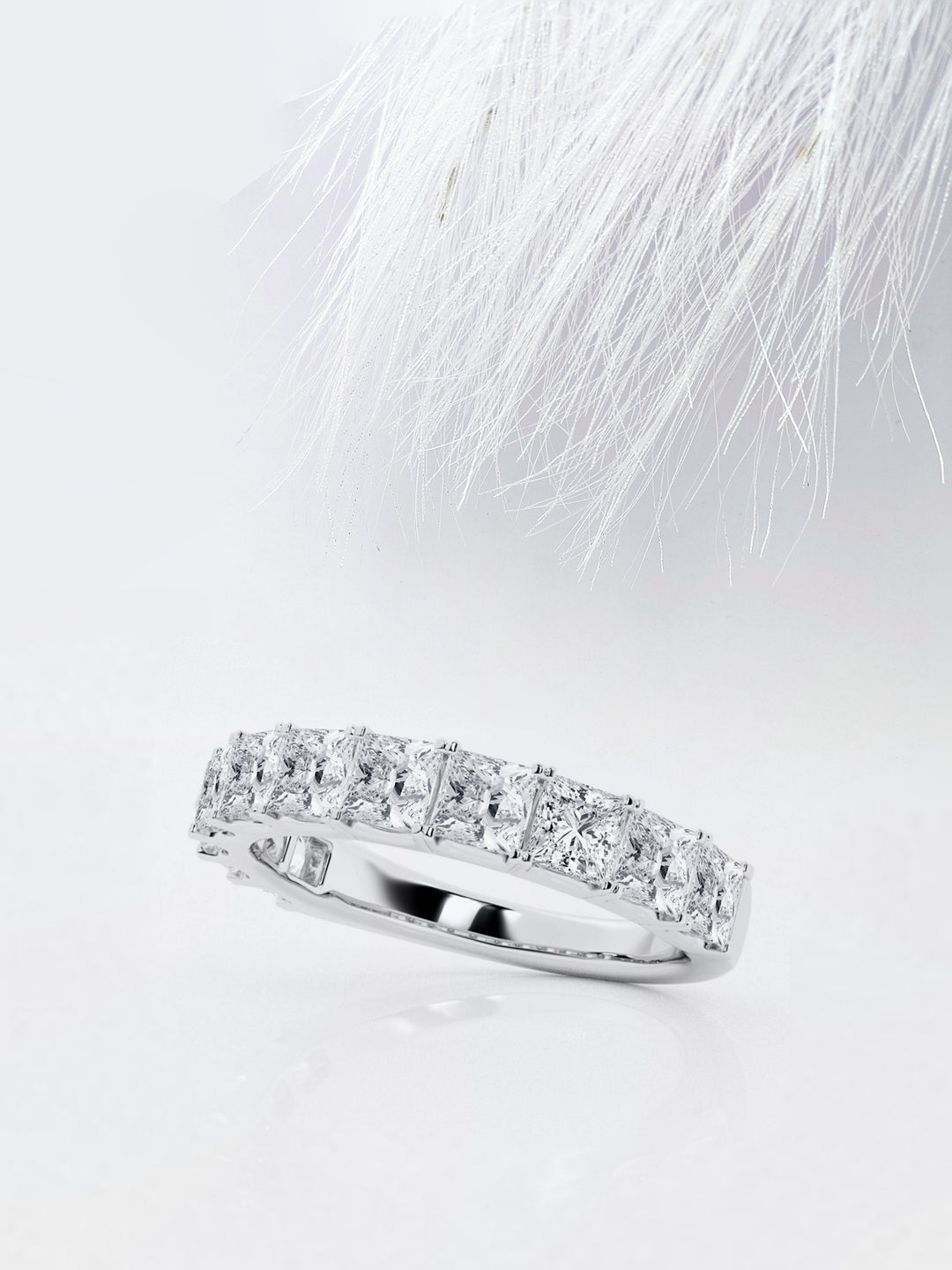 Princess FG - VS2 Lab Grown Diamond Half Eternity Wedding Band - Doozy Diamonds