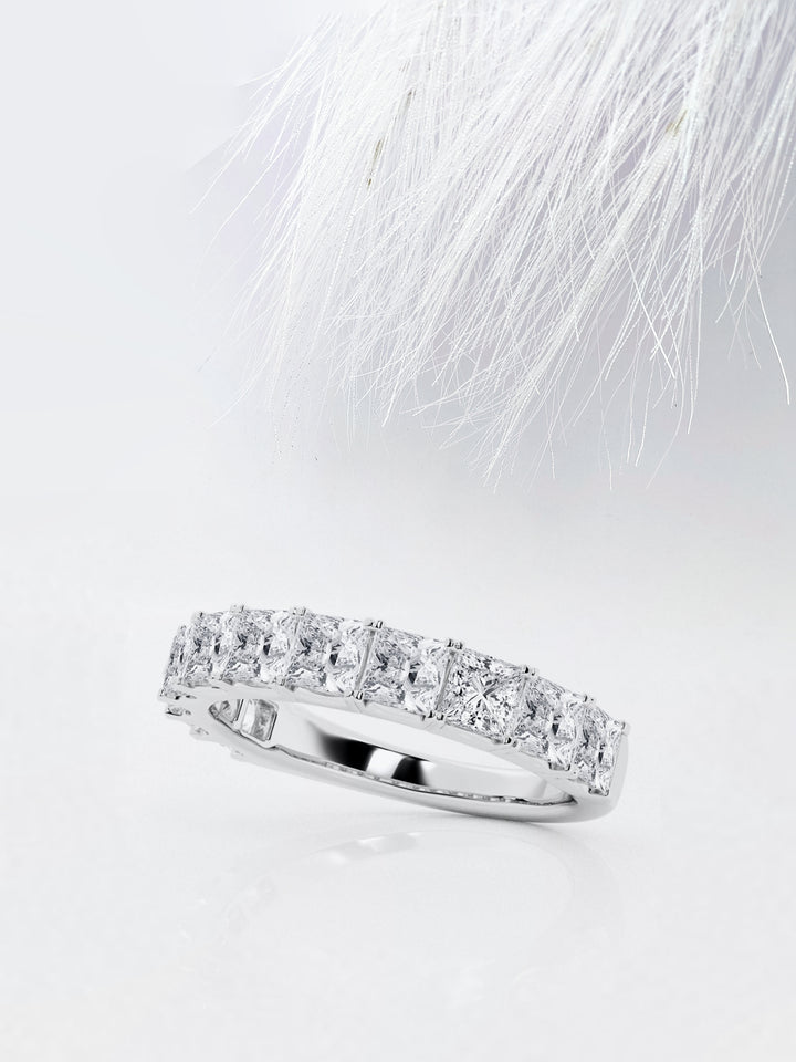 Princess FG - VS2 Lab Grown Diamond Half Eternity Wedding Band - Doozy Diamonds