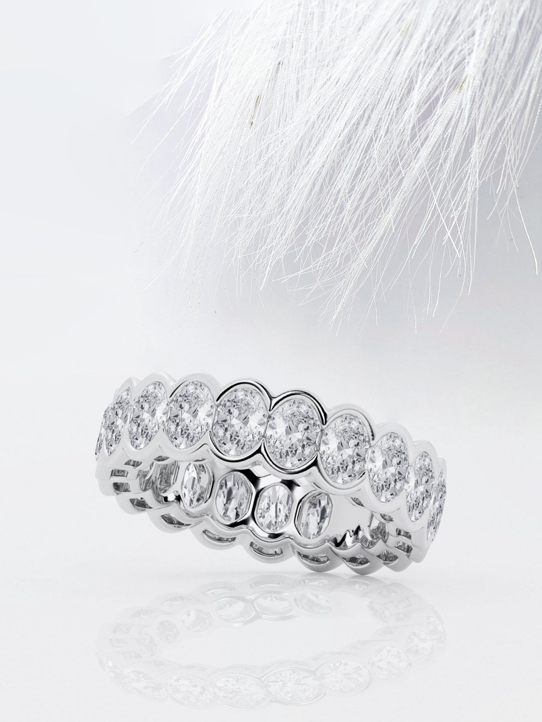 Oval FG - VS2 Lab Grown Diamond Bezel Set Eternity Band - Doozy Diamonds