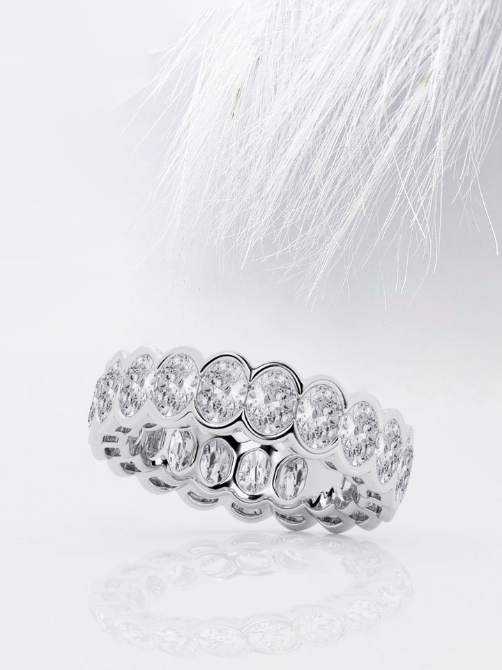 Oval FG - VS2 Lab Grown Diamond Bezel Set Eternity Band - Doozy Diamonds